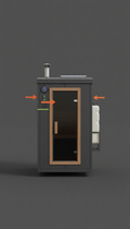 Portable sauna with thermal shield