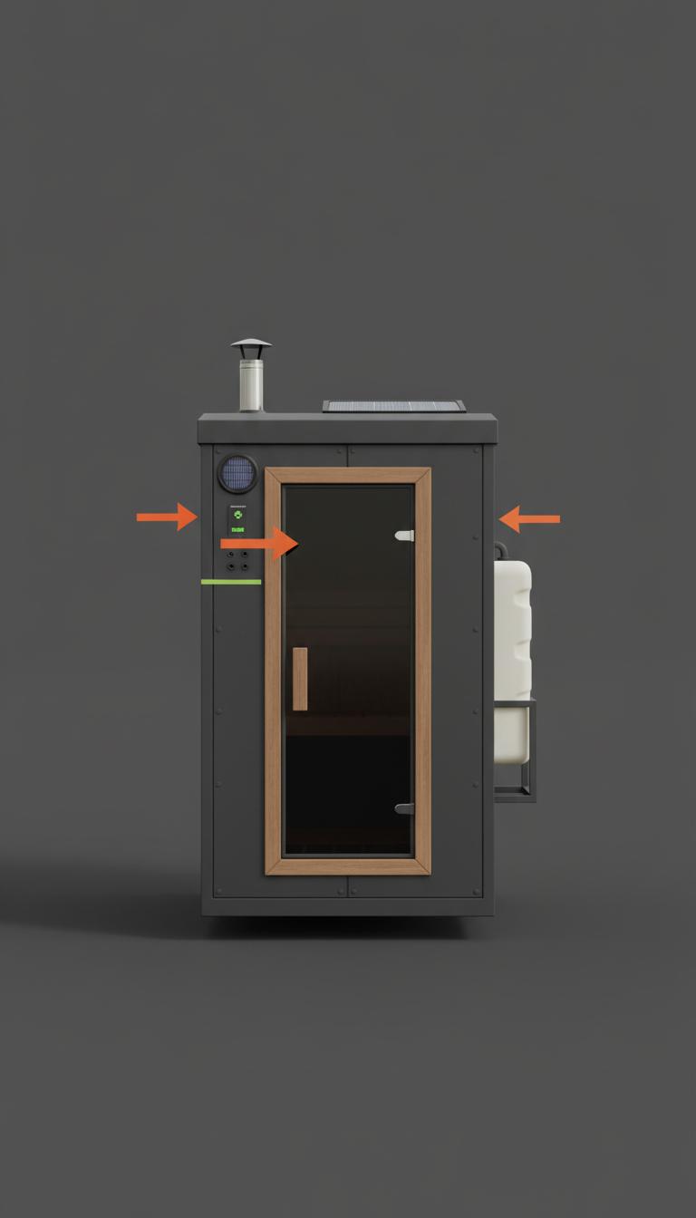Portable sauna with thermal shield