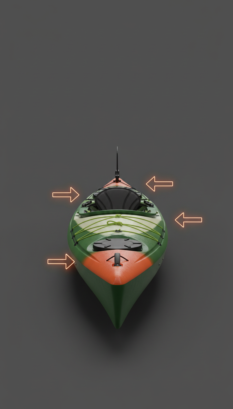 Expedition kayak with reinforced hull