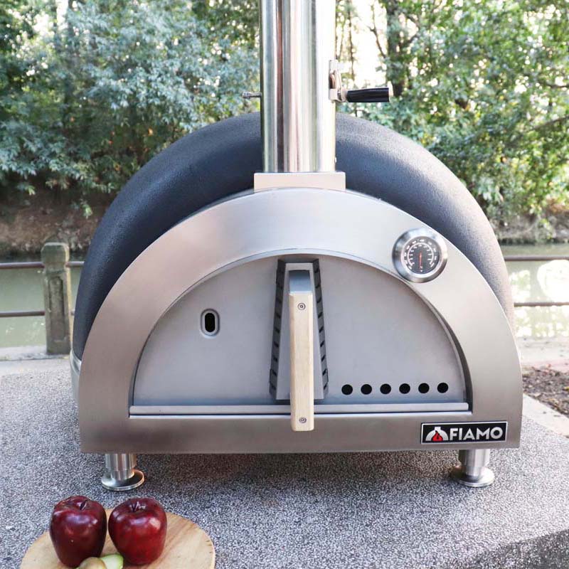 FIAMO Outdoor Wood-Fired Pizza Oven Camping Grills Stove with Oven for Wood Burning